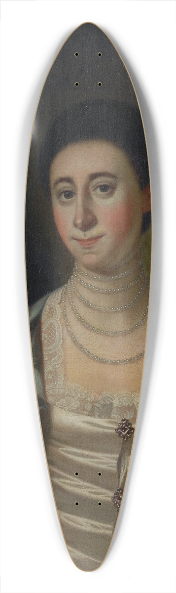 Jeremiah Theus - Portrait of Marcy Olney 39.3 inch art pintail longboard deck