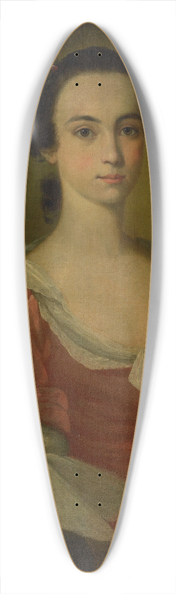 Jeremiah Theus - Portrait of Mrs. Gardner Greene 39.3 inch art pintail longboard deck