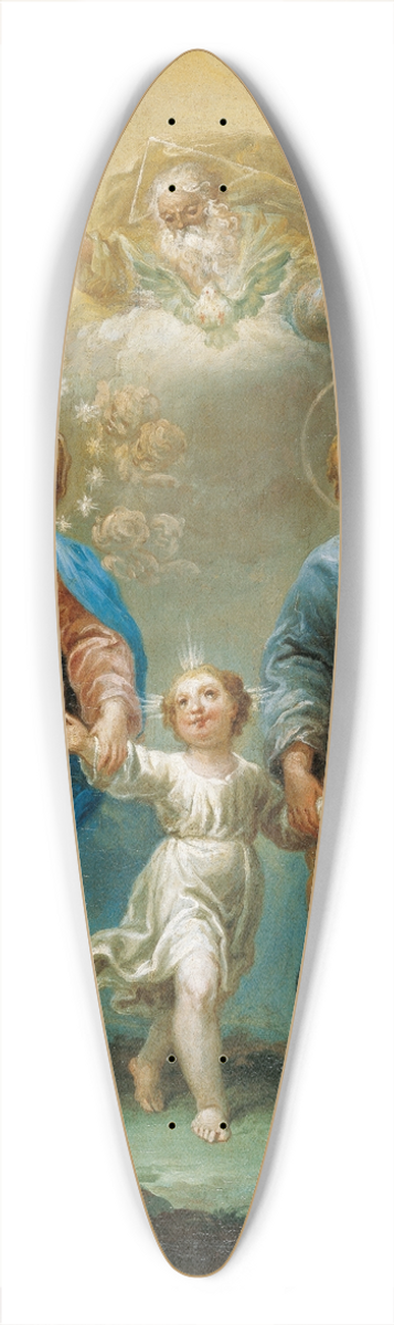 Jernimo Ezquerra - The Trinity of the Earth 39.3 inch art pintail longboard deck