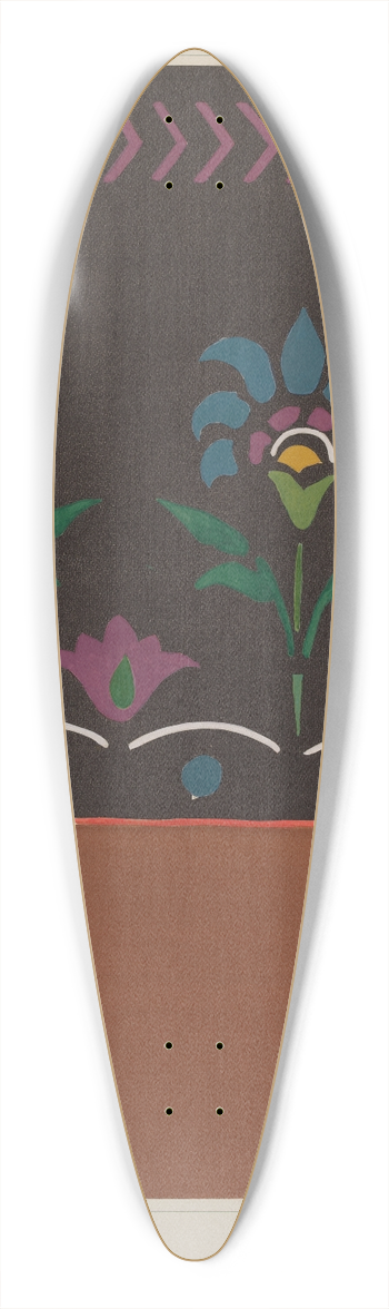 Jerome Hoxie - Stencilled Floor 39.3 inch art pintail longboard deck