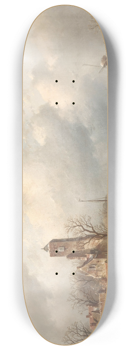 Charles Leickert - Winter Scene 8.25 inch art skate deck