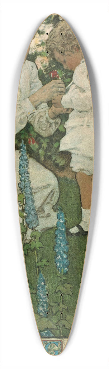 Jessie Willcox Smith - In the Garden 39.3 inch art pintail longboard deck