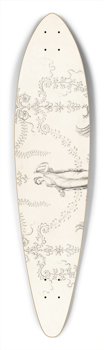 J. Hulme - Design for Panel Decoration 39.3 inch art pintail longboard deck