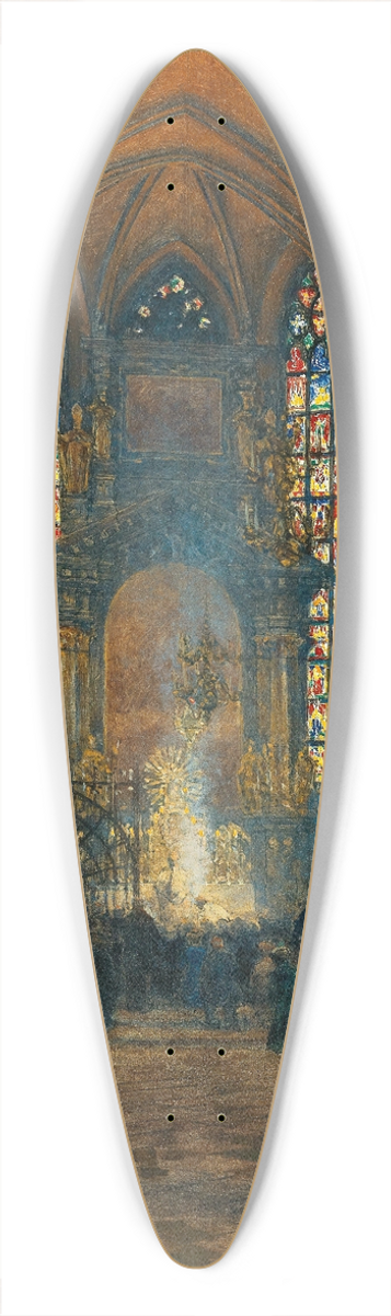 Jindich Tomec - Mass at St. Stephens Cathedral 39.3 inch art pintail longboard deck