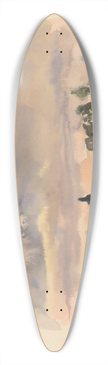 Jn Novk - Dedinsk krajina 39.3 inch art pintail longboard deck