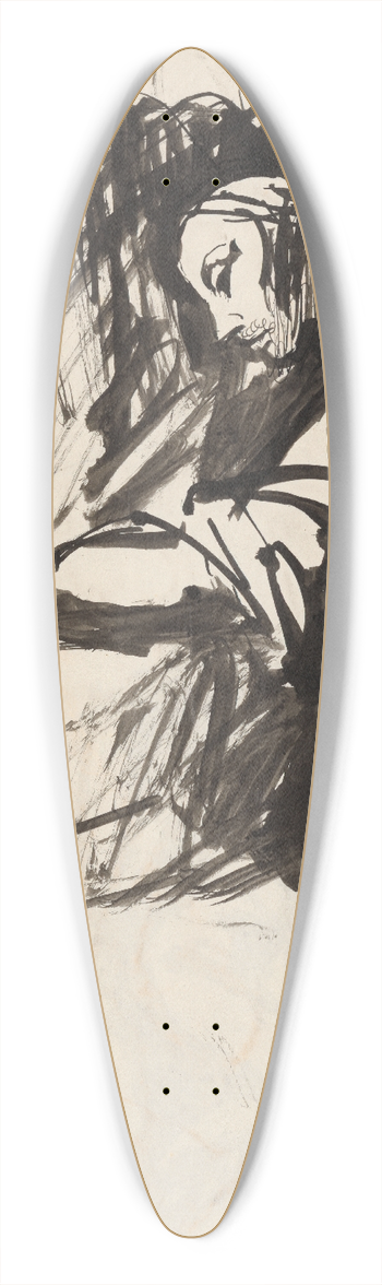 Jn Novk - Figural Studies 39.3 inch art pintail longboard deck