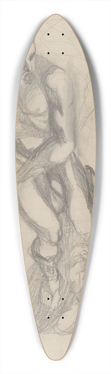 Jn Novk - Figurlna kompozcia 39.3 inch art pintail longboard deck