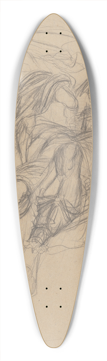 Jn Novk - Figurlna kompozcia (sboj) 39.3 inch art pintail longboard deck