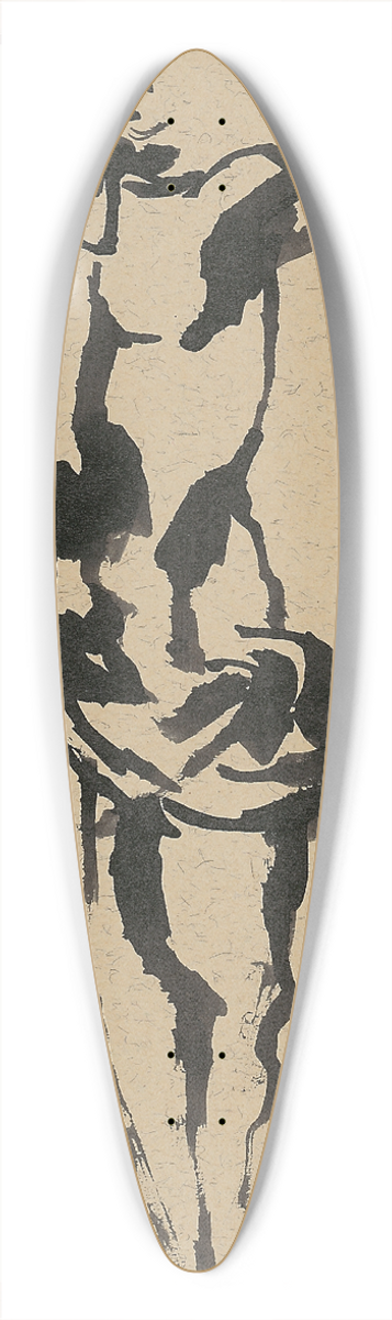 Jn Novk - Gesture, Movement Study 39.3 inch art pintail longboard deck