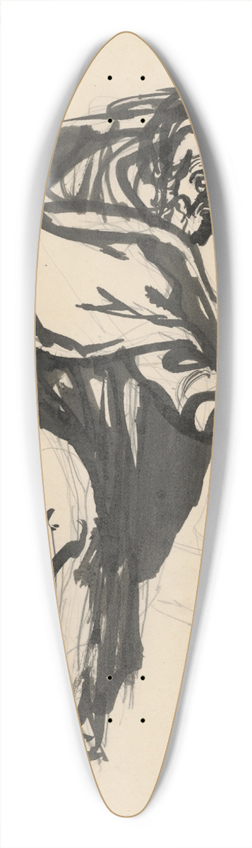 Jn Novk - Missionaries I. 39.3 inch art pintail longboard deck