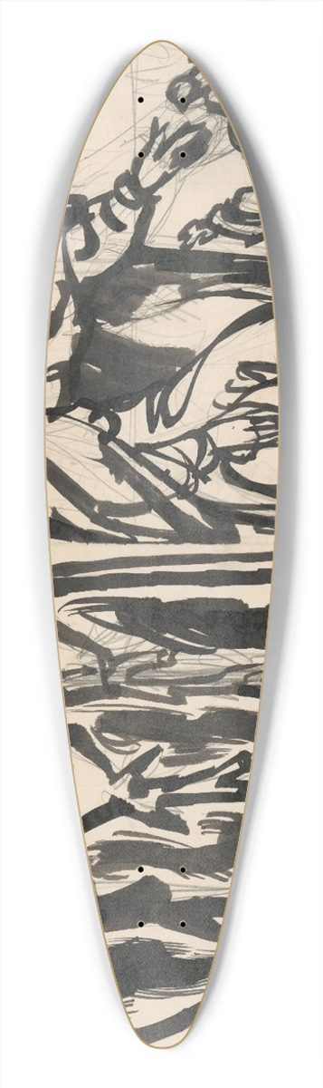 Jn Novk - Missionaries II. 39.3 inch art pintail longboard deck