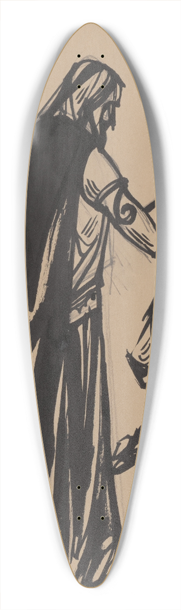 Jn Novk - Svtopluk 39.3 inch art pintail longboard deck