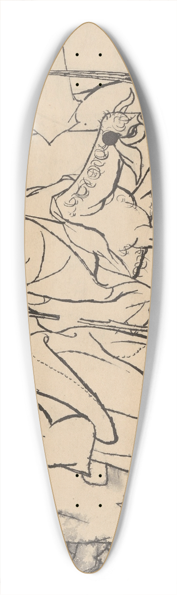 Jn Novk - The Flight into Egypt 39.3 inch art pintail longboard deck