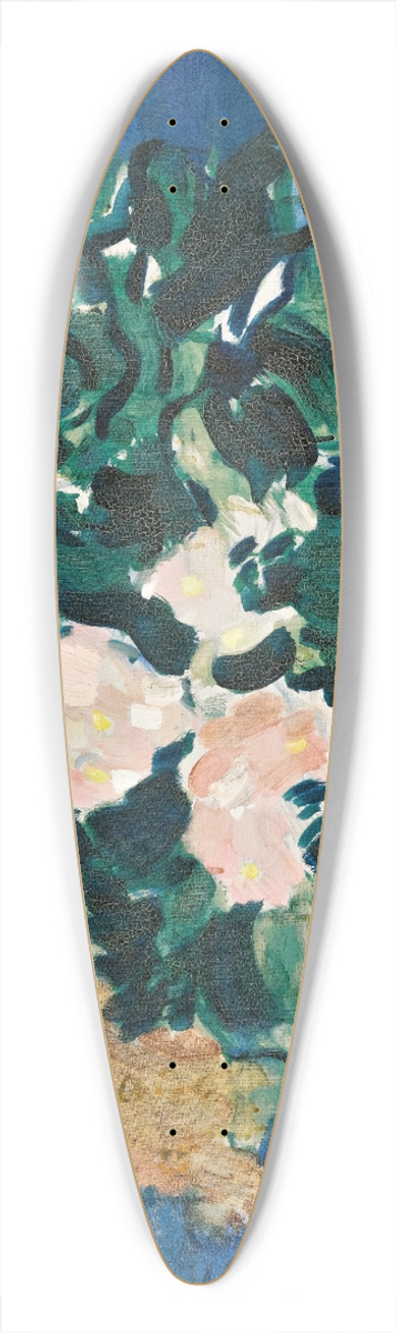Jnos Vaszary - Vase Of Flowers 39.3 inch art pintail longboard deck