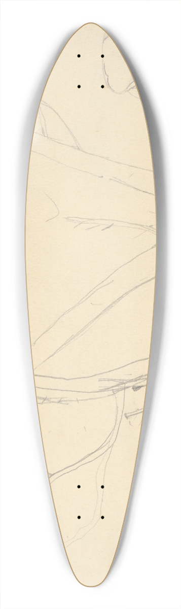 Jn Thain - Sketchbook 39.3 inch art pintail longboard deck