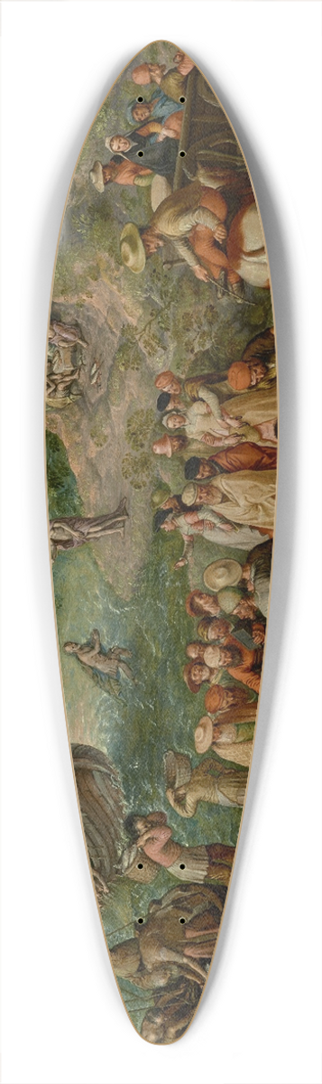 Joachim Beuckelaer - The Miraculous Draught of Fishes 39.3 inch art pintail longboard deck