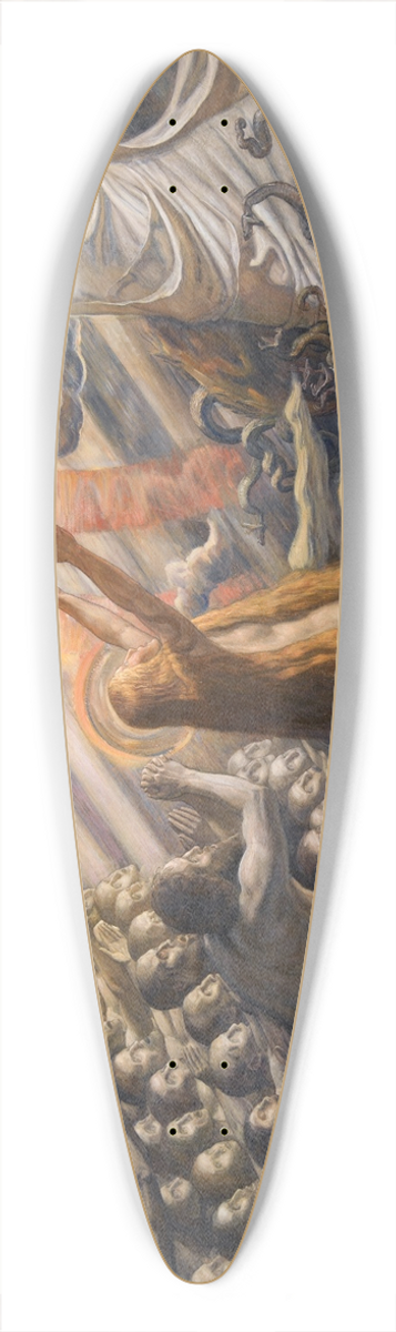 Joakim Skovgaard - Christ in the Realm of the Dead 39.3 inch art pintail longboard deck