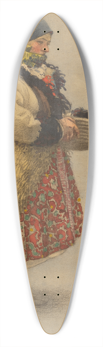 Joa prka - Study of Folk Costume 39.3 inch art pintail longboard deck
