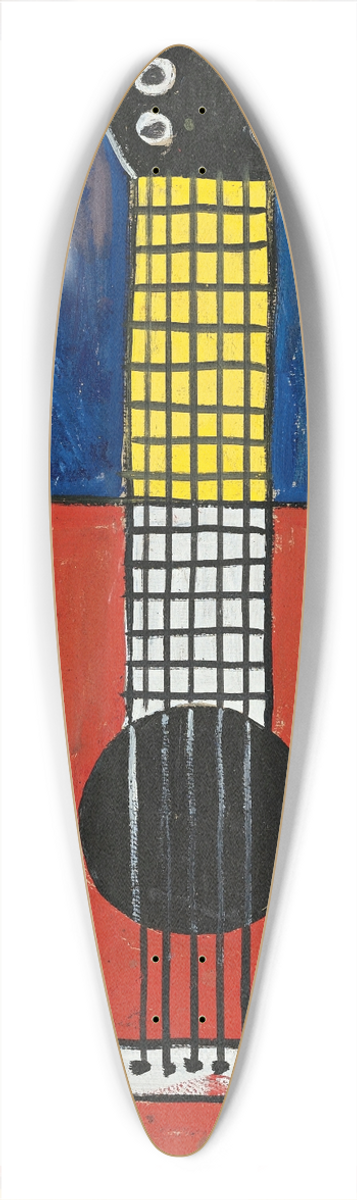 Joaqun Torres-Garca - La Guitarra 39.3 inch art pintail longboard deck