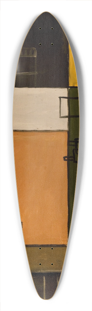 Joaqun Torres-Garca - Pintura constructiva 39.3 inch art pintail longboard deck