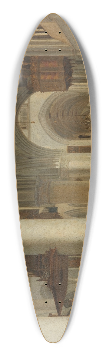 Job Adriaensz Berckheyde - Interior of the Church of St Bavo in Haarlem 39.3 inch art pintail longboard deck