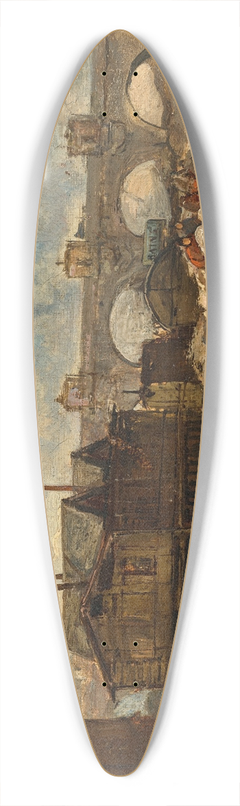 Johan Barthold Jongkind - Bain, bateaux-lavoirs prs du Pont-Neuf 39.3 inch art pintail longboard deck