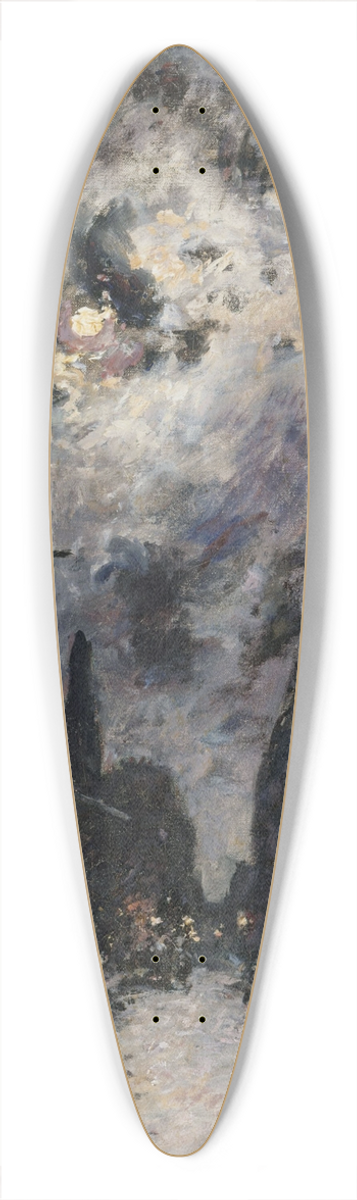 Johan Barthold Jongkind - La Rue Saint-Sverin, actuel 5me arrondissement. 39.3 inch art pintail longboard deck