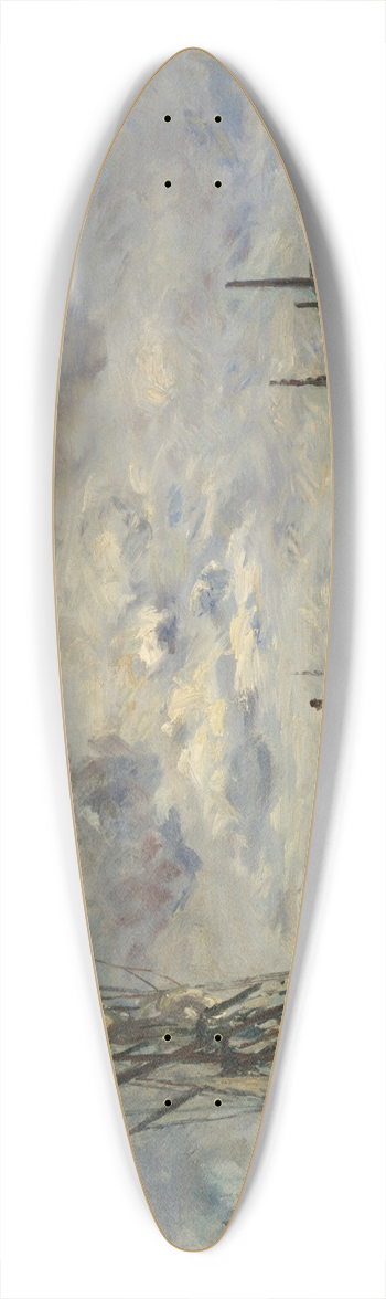 Johan Barthold Jongkind - The Port ofHonfleur 39.3 inch art pintail longboard deck