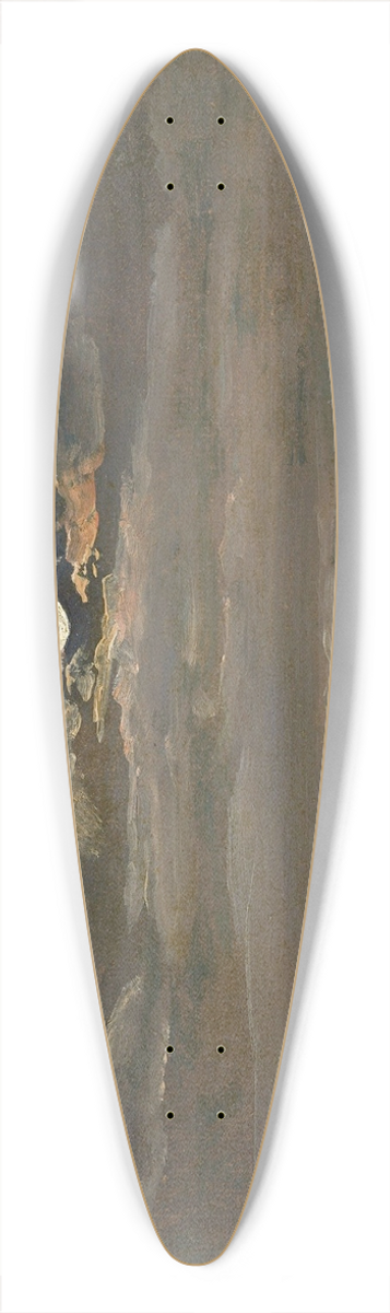 Johan Christian Dahl - Moonlit landscape (Wanderer on a Mountain Top) 39.3 inch art pintail longboard deck