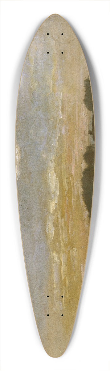 Johan Christian Dahl - The Elb in the Evening 39.3 inch art pintail longboard deck