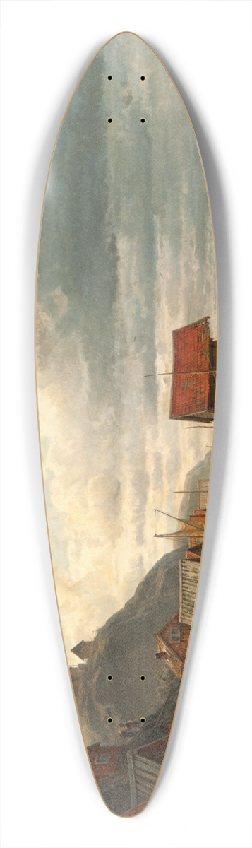 Johan Edvard Bergh - Scene from the West Coast of Sweden 39.3 inch art pintail longboard deck