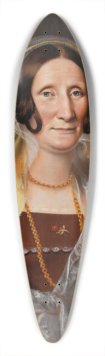Johan Erik Lindh - Portrait Of The Authoress Sara Wacklin 39.3 inch art pintail longboard deck