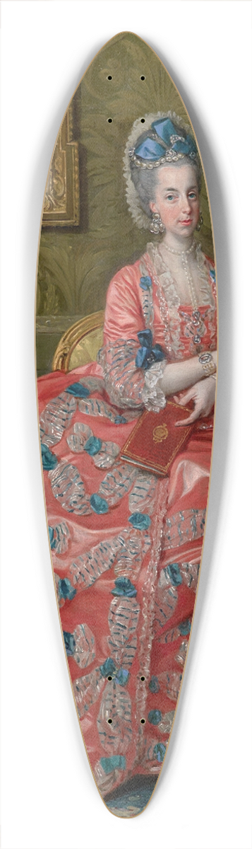 Johan Joseph Zoffany - Portrait of the Archduchess Maria Amalia of Austria, Duchess of Parma 39.3 inch art pintail longboard deck