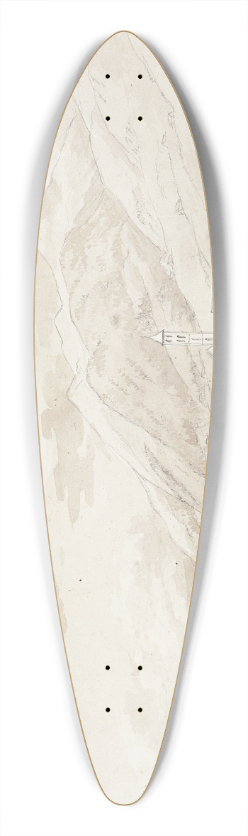 Johan Ludvig Lund - Landsbyen Airolo i Alperne 39.3 inch art pintail longboard deck