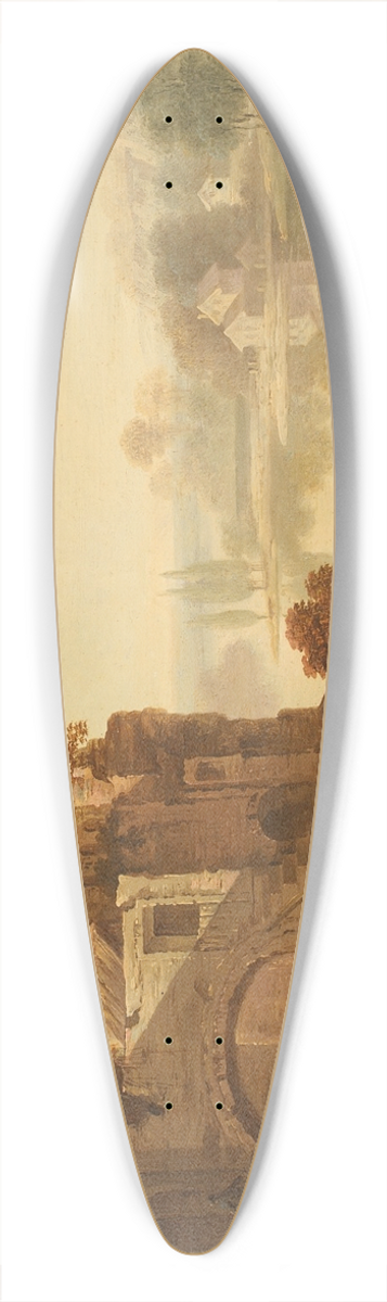 Johan Mandelberg - Landskab i italiensk manr 39.3 inch art pintail longboard deck