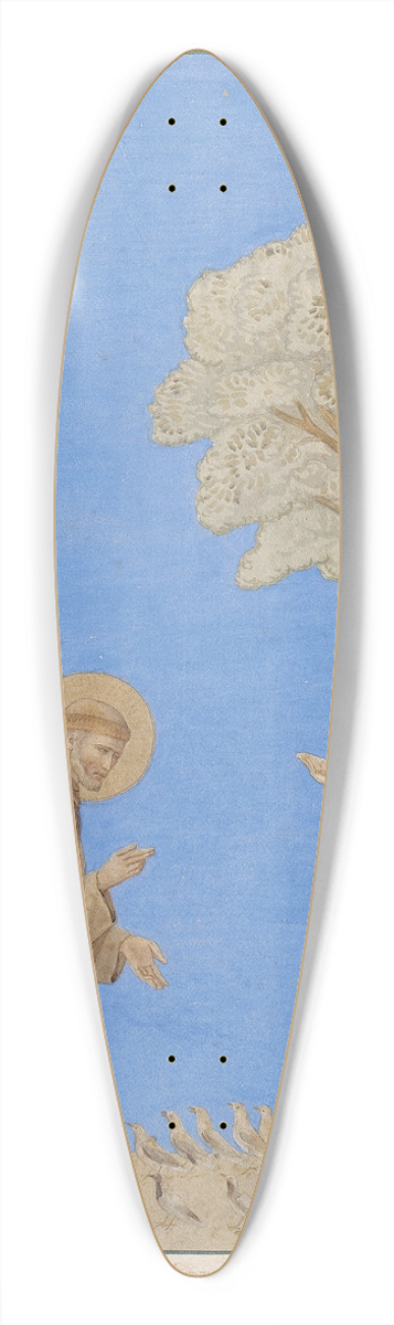 Johann Anton Ramboux - Saint Francis Preaching to the Birds 39.3 inch art pintail longboard deck