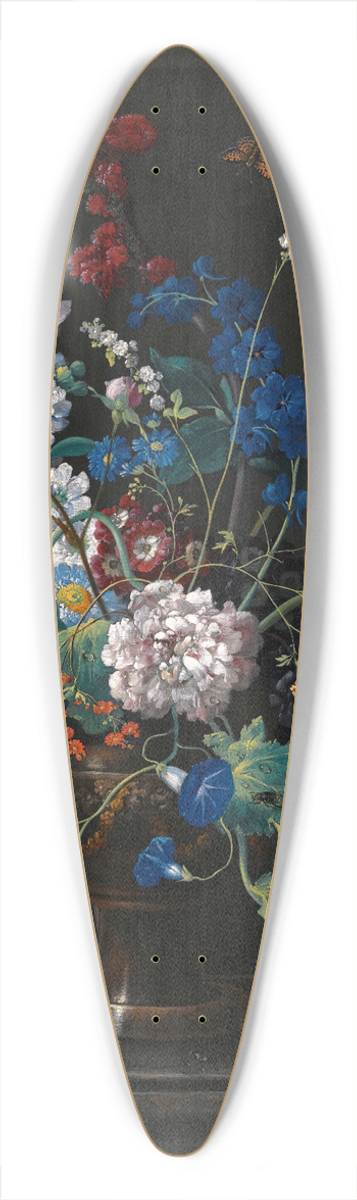 Johann Baptist Drechsler - A Still Life Of Roses, Tulips, Anemones, Bluebells And Other Flowers In A Vase,In A Stone Niche 39.3 inch art pintail longboard deck