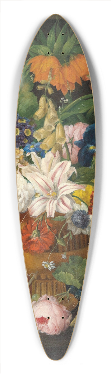 Johann Baptist Drechsler - Still Life Of Flowers With Grapes 39.3 inch art pintail longboard deck