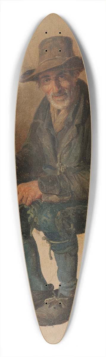 Johann Baptist Kirner - Alter italienischer Bauer, einen Rettich mit der Sichel schlend 39.3 inch art pintail longboard deck