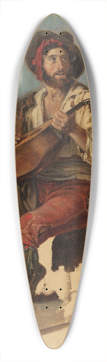 Johann Baptist Kirner - Sitzender italienischer Musikant, Stuhl unvollendet 39.3 inch art pintail longboard deck
