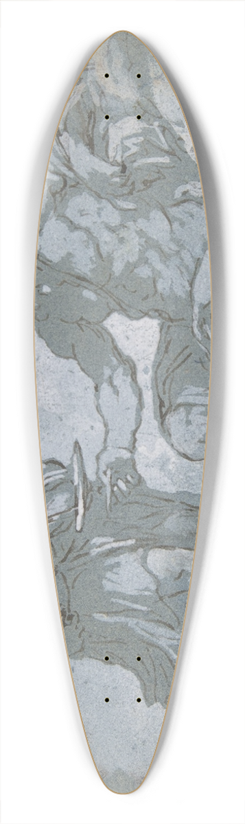 Johann Carl Loth - Jupiter and Ganymede 39.3 inch art pintail longboard deck