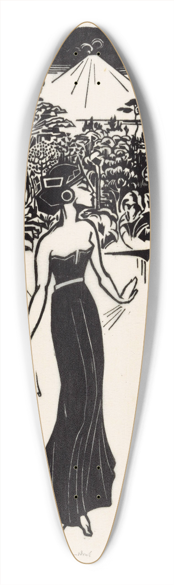 Johannes Frederik Engelbert ten Klooster - Danseres 39.3 inch art pintail longboard deck
