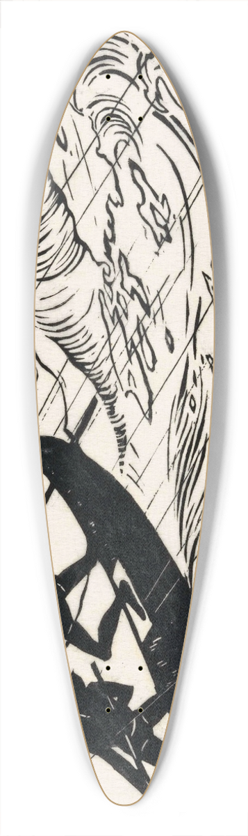 Johannes Frederik Engelbert ten Klooster - De bui 39.3 inch art pintail longboard deck
