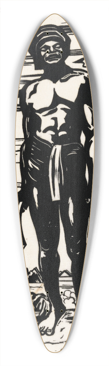 Johannes Frederik Engelbert ten Klooster - De krijger 39.3 inch art pintail longboard deck