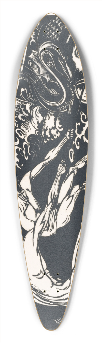 Johannes Frederik Engelbert ten Klooster - De visschers 39.3 inch art pintail longboard deck