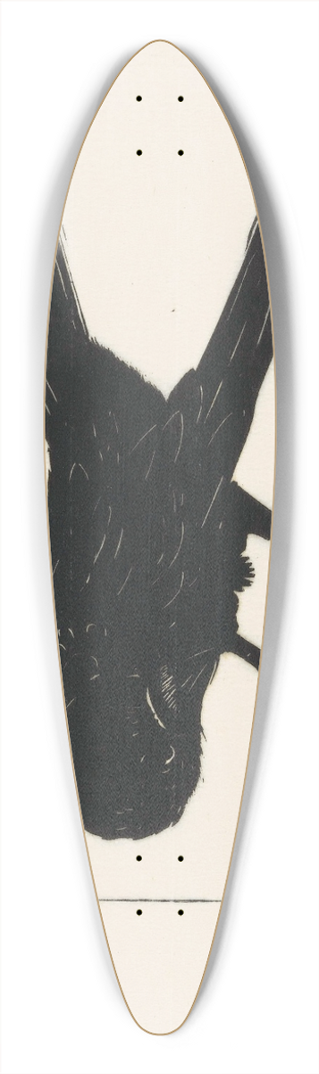 Johannes Frederik Engelbert ten Klooster - Kauw 39.3 inch art pintail longboard deck