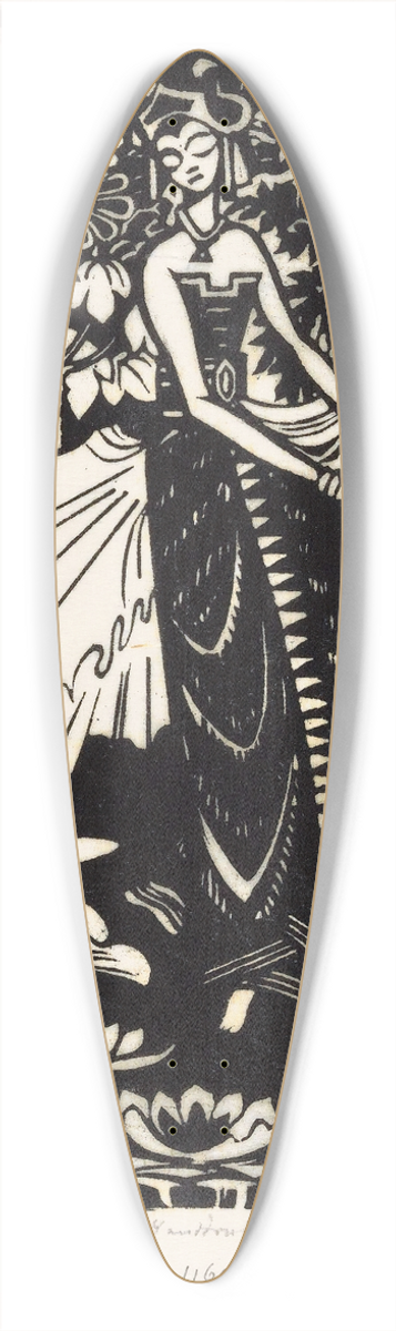 Johannes Frederik Engelbert ten Klooster - Serimpi 39.3 inch art pintail longboard deck