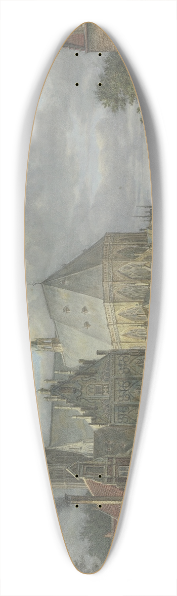 Johannes Huibert Prins - View of a Netherlandish City 39.3 inch art pintail longboard deck
