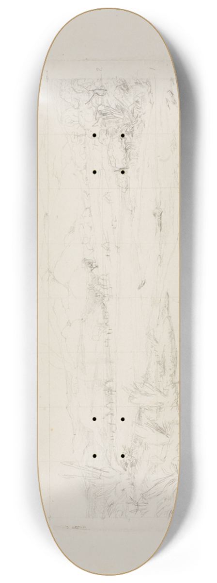 Charles Meryon - The Little French Colony at Akaroa, 1845 8.25 inch art skate deck