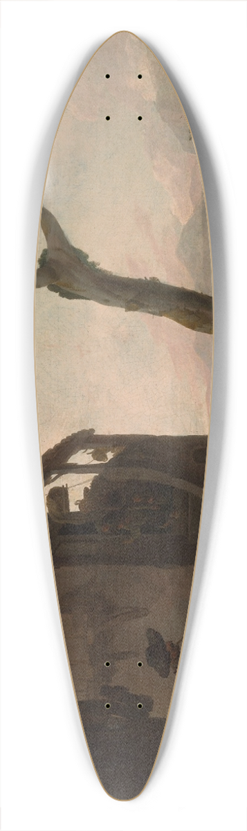 Johannes Lingelbach - Peasants Dancing 39.3 inch art pintail longboard deck